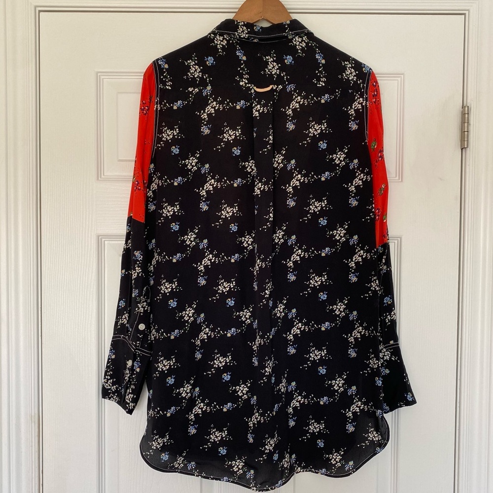 Malene Birger Luccah Floral Print Silk Blend Blouse Tunic Size Medium - Picture 7 of 13